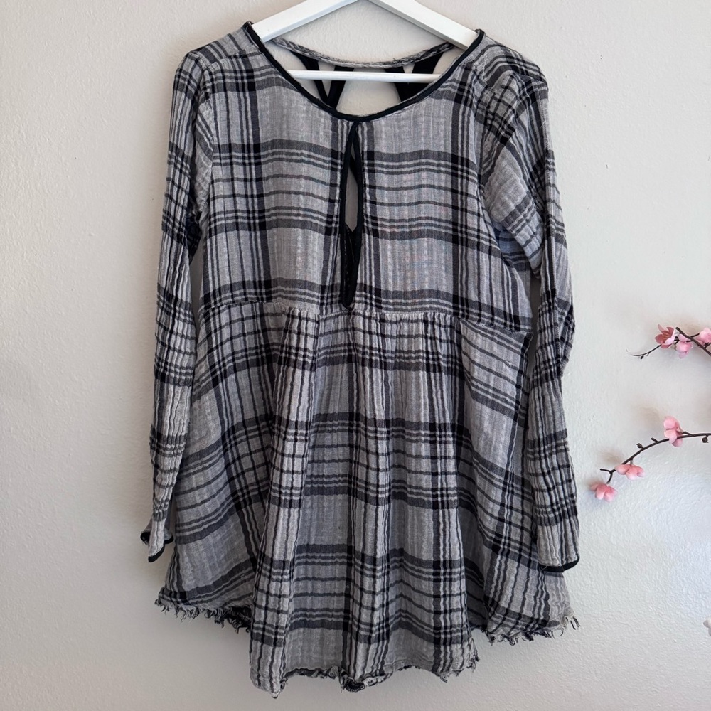 Free People Swing Me Baby Frayed hem Tunic - Picture 2 of 8